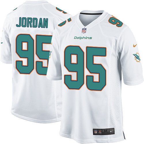 Men's Game Dion Jordan Nike Jersey White Road - #95 NFL Miami Dolphins